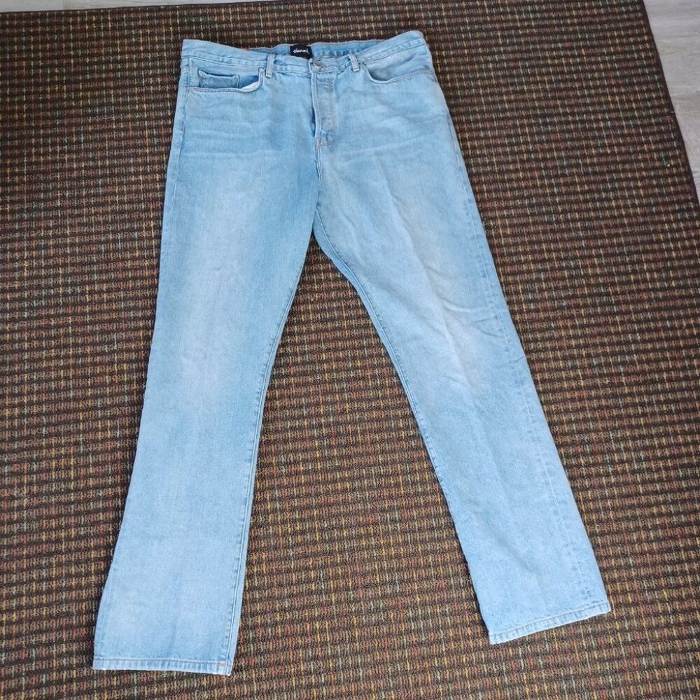 Diamond Supply Co Relaxed Button Fly Blue Jeans Straight Leg Men's Size 38x34